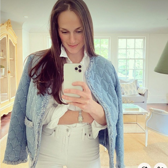 J. McLaughlin Helene Jacket XS with Quilted Texture and Frayed Trim NWT - Picture 7 of 9